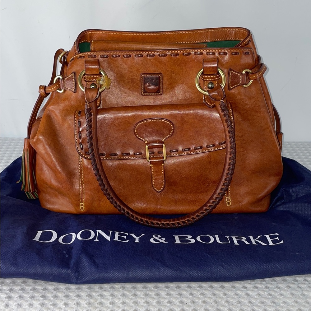 DOONEY & BOURKE FLORENTINE LEATHER SATCHEL WITH WALLET FTL-01-020 - Picture 14 of 14